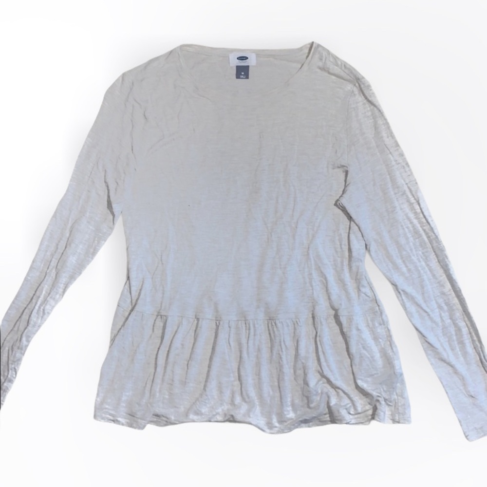 Old navy nude peplum style blouse